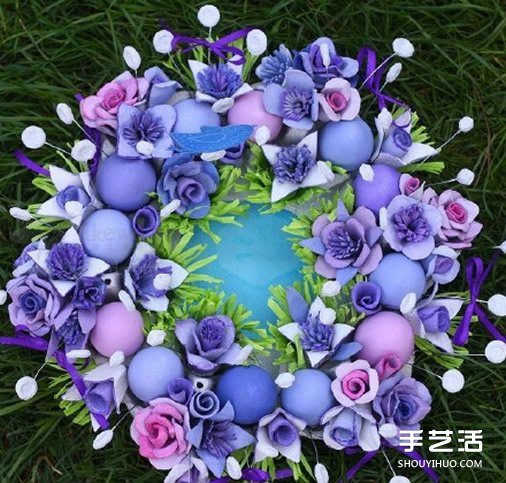 蛋托玫瑰花装饰手工制作 即使婚礼上都可以用(图13)