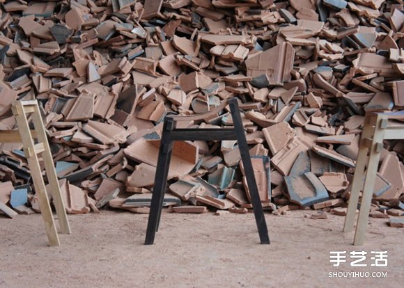 废弃的瓦片废物利用制作精美舒适的凳子(图5)