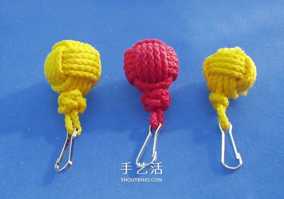 绳子编织球体的方法 怎么用绳编圆球小挂件(图17)