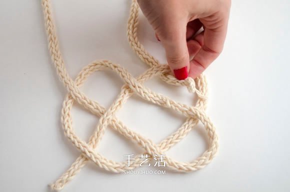 毛线绳子编织杯垫图解 就像是美丽的云朵！(图5)