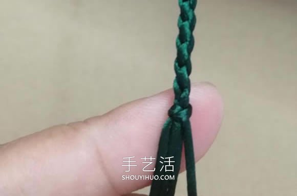 桃花结手链编法图解教程从头到尾(图18)