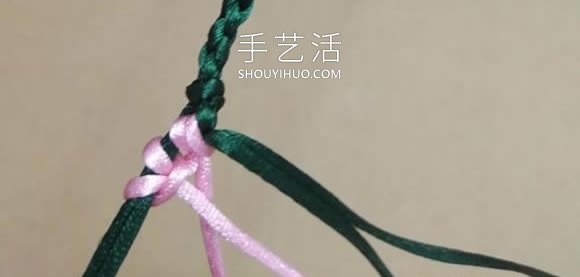 桃花结手链编法图解教程从头到尾(图22)