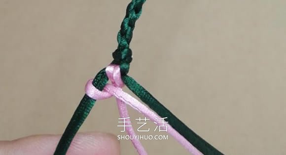 桃花结手链编法图解教程从头到尾(图21)