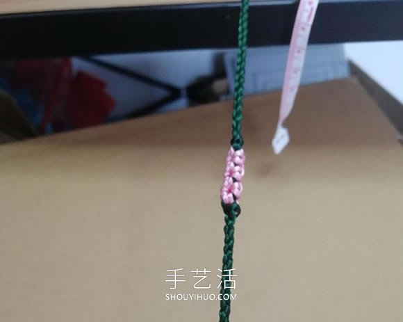 桃花结手链编法图解教程从头到尾(图25)