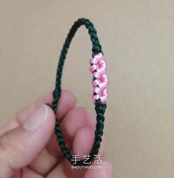 桃花结手链编法图解教程从头到尾(图27)