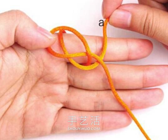 双线纽扣结的编法图解最简单(图7)