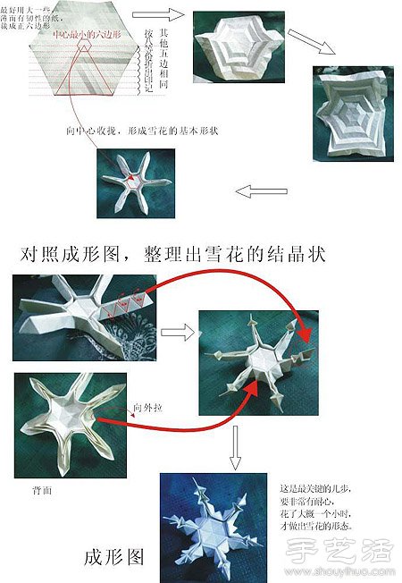 立体雪花折纸教程 折雪花的方法(图2)