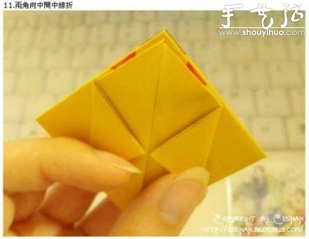 手工折纸可爱皮卡丘的教程(图12)