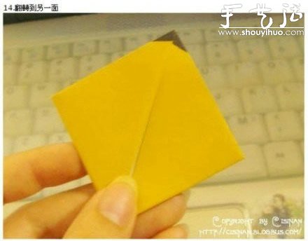 手工折纸可爱皮卡丘的教程(图15)