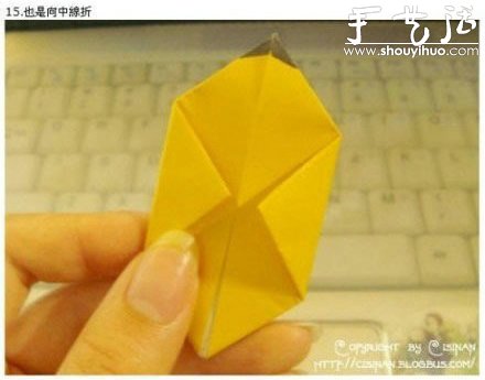 手工折纸可爱皮卡丘的教程(图16)