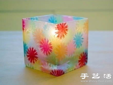 利用Mod Podge胶水制作浪漫烛台方法教程 - 双维造物网