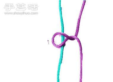 双线纽扣结的编法图解(图3)