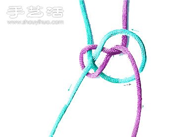 双线纽扣结的编法图解(图4)