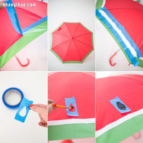 水果味雨伞手工制作 简单创意阳伞DIY教程(图5)