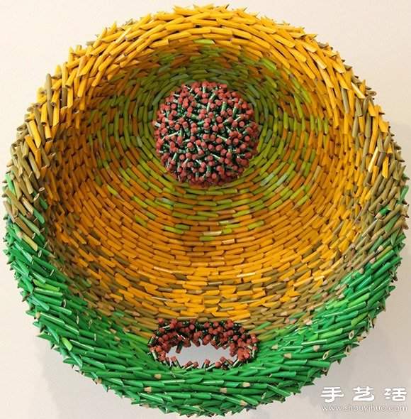 彩色铅笔DIY而成的创意雕塑(图7)