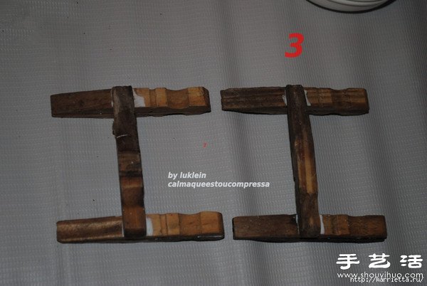 木夹子创意DIY 手工制作靠背椅(图5)