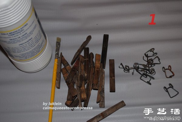 木夹子创意DIY 手工制作靠背椅(图3)