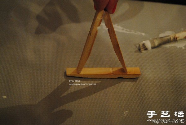 木夹子创意DIY 手工制作靠背椅(图16)
