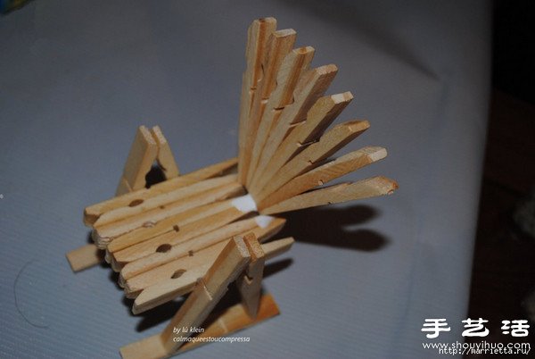 木夹子创意DIY 手工制作靠背椅(图19)