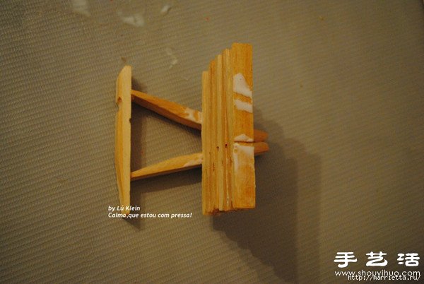木夹子创意DIY 手工制作靠背椅(图18)