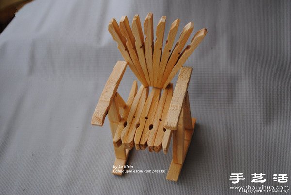木夹子创意DIY 手工制作靠背椅(图20)