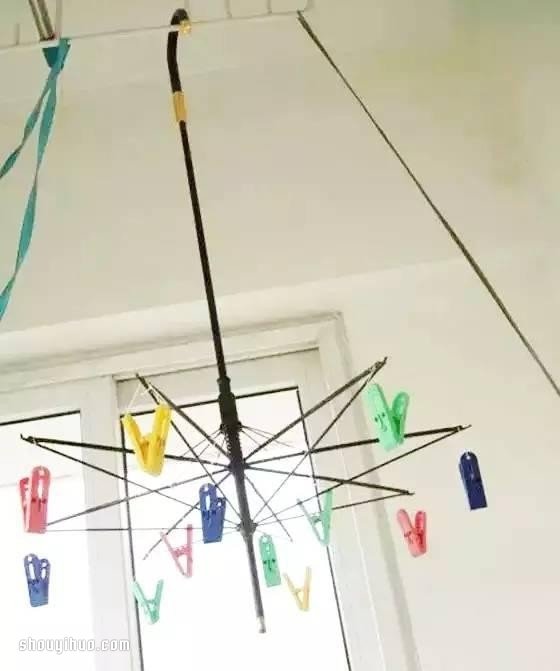 坏掉的伞废物利用小制作 雨伞阳伞再利用DIY(图2)