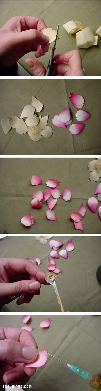 废弃刨花木屑变废为宝DIY漂亮花朵手工艺品(图3)