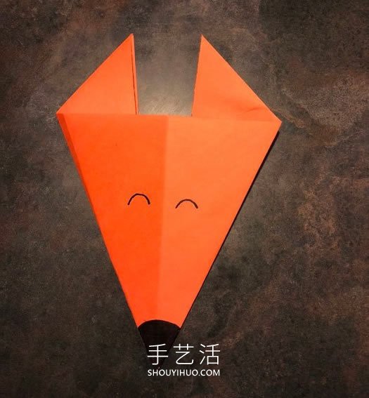 幼儿手工折纸狐狸的最简单方法图解(图12)