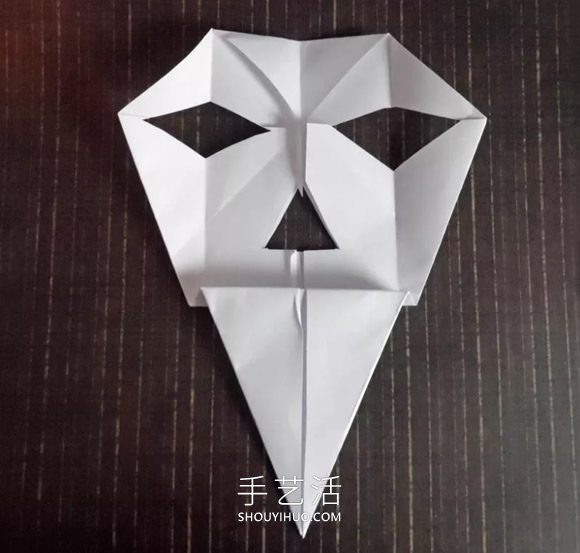 折纸骷髅头面具的折法图解教程(图6)