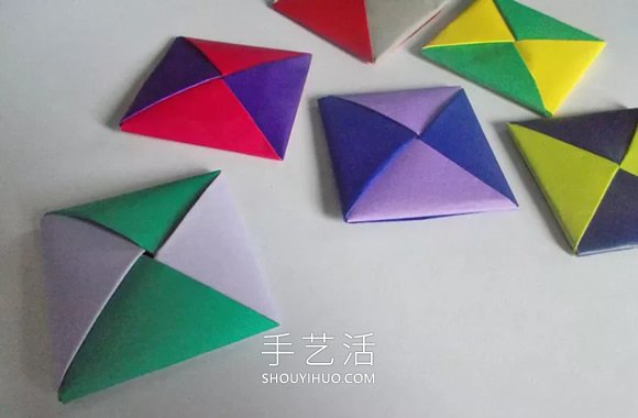儿童手工折纸手牌玩具的折法图解教程(图1)