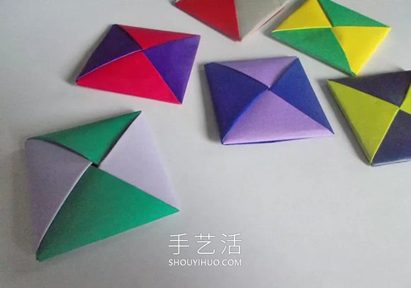 儿童手工折纸手牌玩具的折法图解教程(图7)