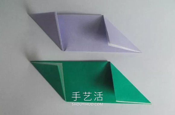 儿童手工折纸手牌玩具的折法图解教程(图4)