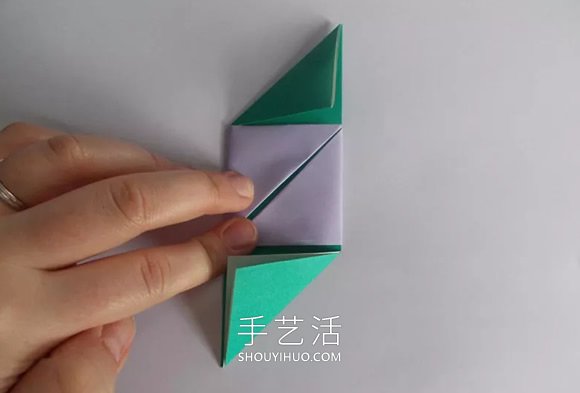 儿童手工折纸手牌玩具的折法图解教程(图6)