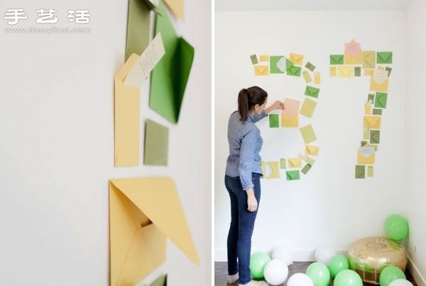 创意DIY小清新信封墙(图1)