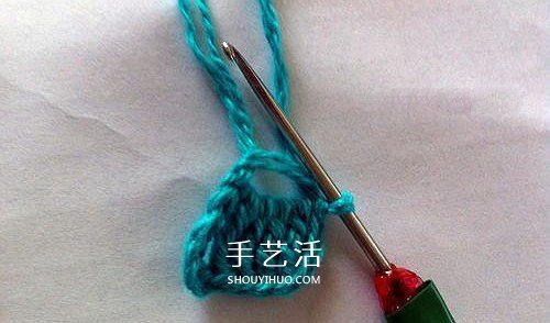 怎么编织毛线蝴蝶图解 钩针蝴蝶的编法步骤(图6)