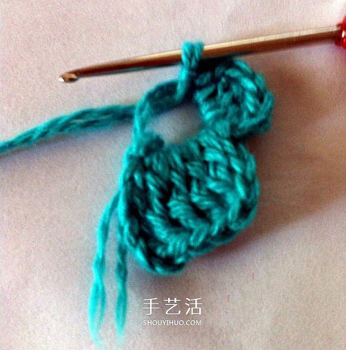 怎么编织毛线蝴蝶图解 钩针蝴蝶的编法步骤(图7)
