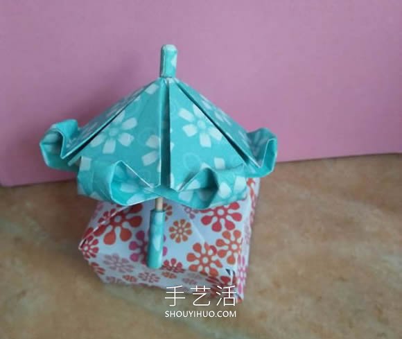 简单折纸漂亮雨伞的折法图解教程 - 双维造物网