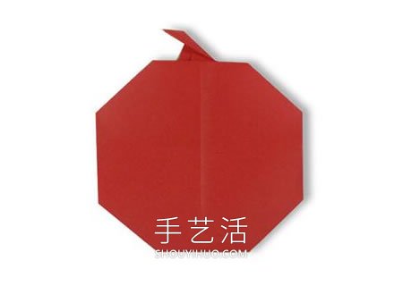 最简单折纸苹果的步骤及图片 - 双维造物网