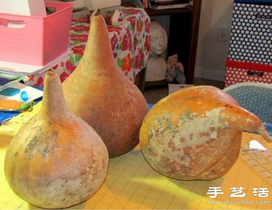 葫芦创意手工制作可爱大公鸡手工艺品(图2)