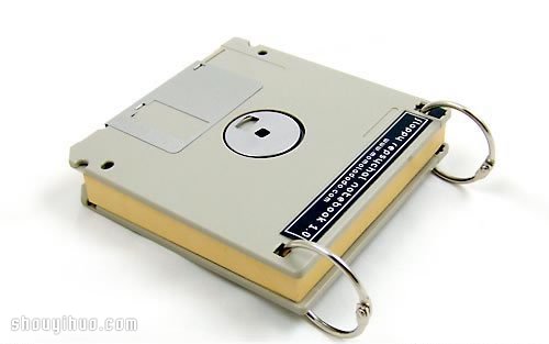 利用回收淘汰软盘DIY手工制作个性笔记本 - 双维造物网