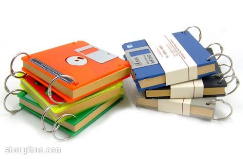 利用回收淘汰软盘DIY手工制作个性笔记本(图2)