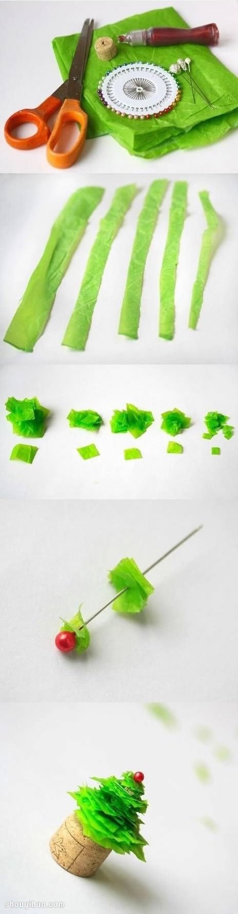 简单迷你圣诞树小装饰品摆件DIY手工制作(图2)
