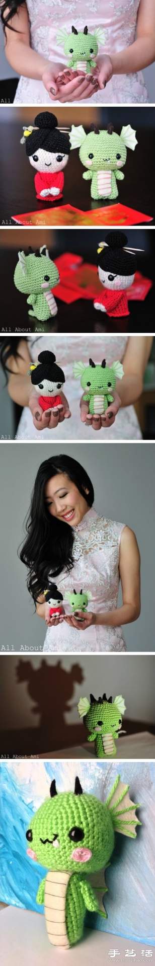 钩针手工制作超萌龙宝宝玩偶(图6)