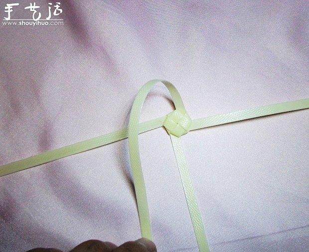 编织带手工编织漂亮鲜花教程(图6)