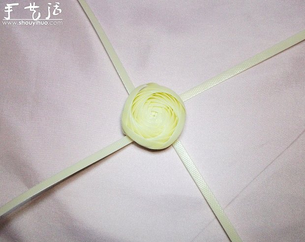 编织带手工编织漂亮鲜花教程(图13)