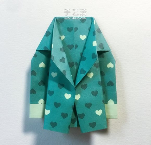 手工折纸西服的折法图解教程 简单又漂亮！ - 双维造物网