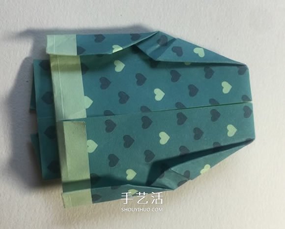 手工折纸西服的折法图解教程 简单又漂亮！(图11)
