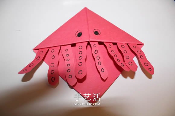 可以插在角落的水母书签的折法图解(图14)
