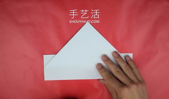 打扫卫生时戴头上！简单三角形帽子的折法(图9)
