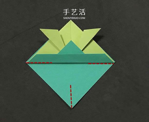 儿童简单折纸小金鱼的折法图解(图8)